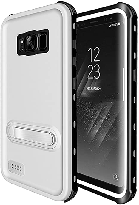 Mangix Galaxy S8 Waterproof Case,Underwater Cover Full Body Protective Shockproof Snowproof Dirtproof IP68 Certified Waterproof Case for Samsung Galaxy S8 (White)