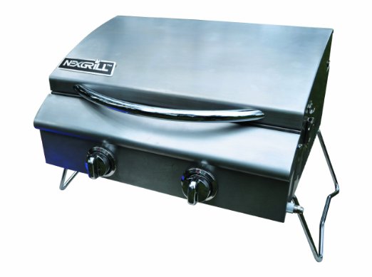 Nexgrill 820-0015 2 Burner Table Top Gas Grill with Tank Regulator