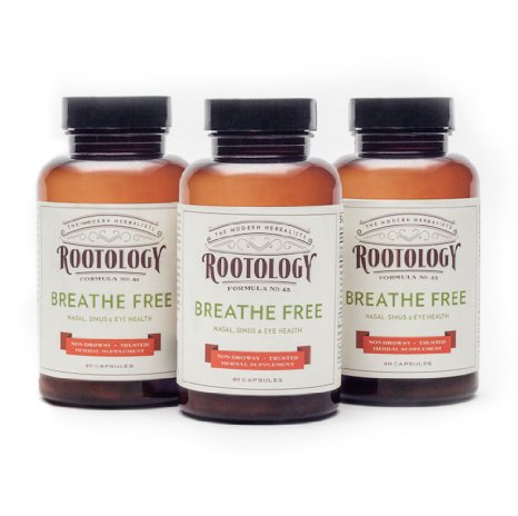 Rootology Breathe Free - 40 Capsules - 3-pack