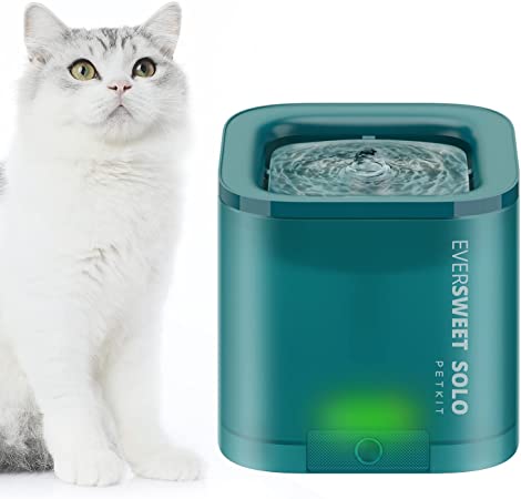 PETKIT Cat Water Fountain, 1.85L Ultra Quiet Pet Water Fountain for Drinking, Dual Flow Modes, Triple Filtration, Anti-Dry Auto Power Off, LED Indicator Light, Automatic Dog Water Fountain