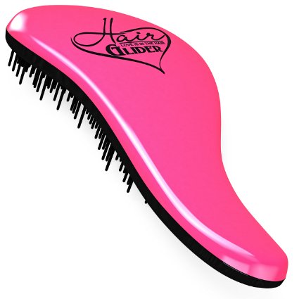 Detangling Brush Pink Hair Brush For Women Best Detangler for Adults and Kids - HAIR GLIDER