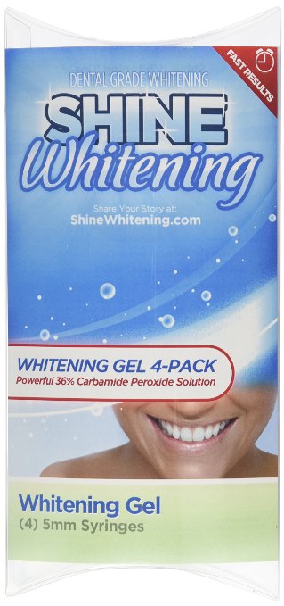 ★ Shine Whitening ★ Extra Large Peroxide Refill Kit ★ (4) 5cc Syringes (Whitening Gel Only) 36% Carbamide Peroxide