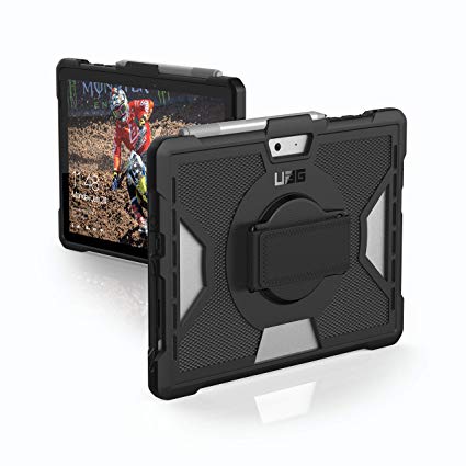 UAG Microsoft Surface Go with Hand Strap Outback Feather-Light Rugged [Black] Military Drop Tested Case