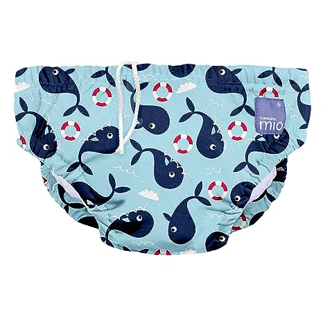 Bambino Mio, reusable swim diaper, whale wharf, large (1-2 years)