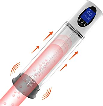 Electric Automatic Penis Pump, Rechargeable Penis Enlarger Silicone Vacuum Pump, Powerful Penis Enlargement Extender Clear Cylinder Seal