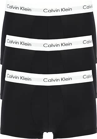 Calvin Klein Low Rise Trunk 3pk 0000u2664g, Boxer a vita bassa Uomo, Nero (Black), M