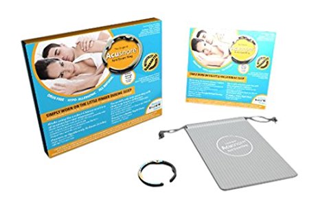The Original Acusnore Anti Snore Ring- World's First & Only Ring With Three Acupressure Activators- Stop Snoring, Natural Sleep Aid for the Relief of Snoring, Sinus Issues, Restless Sleep, and Insomnia Sufferers- Free Luxury Storage Pouch & Leaflet Included In Box- MONEY BACK GUARANTEE (Small)