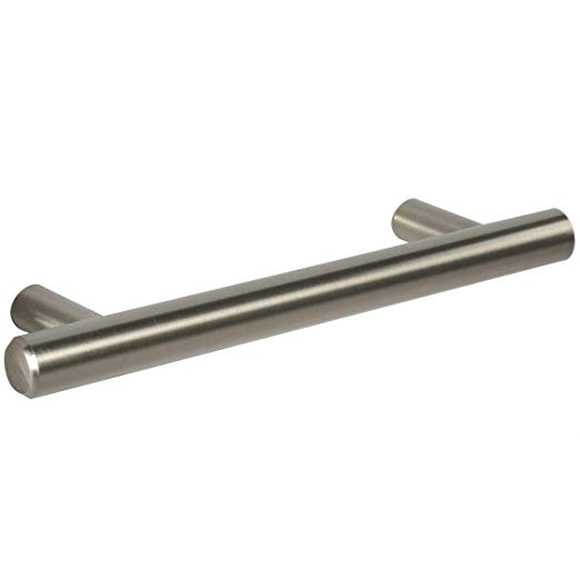 Brainerd 3-3/4 in. (96mm) Steel Bar Pull, Satin Nickel, 12 Pack - P01012W-SN-B