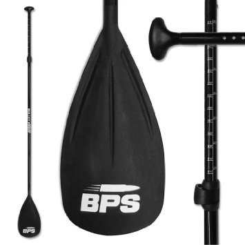 ULTRALITE 100% FIBERGLASS Shaft Performer Adjustable SUP paddle by BPS with FREE BLADE COVER