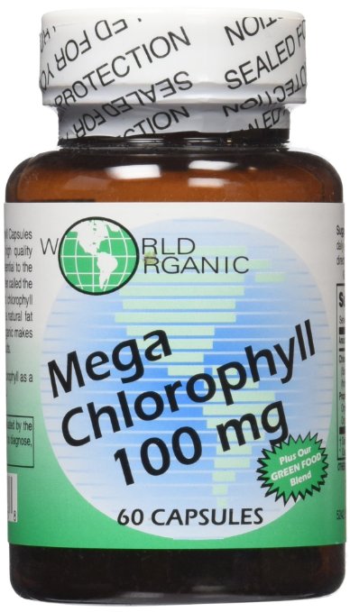 World Organics Mega Chlorophyll 100 mg Capsules, 60 Count