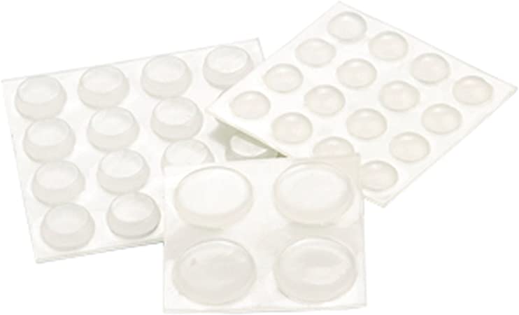 Shepherd Hardware 9969 Surface Gard Clear Adhesive Vinyl Bumpers, Assorted Sizes, 36-Pack