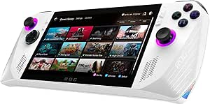 ASUS ROG Ally 7" FHD IPS 1080p Gaming Handheld, 120Hz, AMD Ryzen Z1 Extreme Processor, 16GB RAM, 512GB SSD, Windows 11 Home, White, with MTC Carring Case and Accessories Bundle