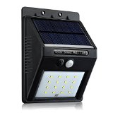 VicTsing 16 LED Solar Panel Powered Motion Sensor Lamp Outdoor Light Garden Security Light 320lm