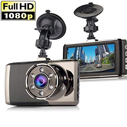 Dash Cam,Dyzeryk Car dashboard Camera 3.0" Screen,Full HD 1080P,170 Degree Wide Angle,Vehicle On-dash Video Recorder Camcorder,Car Camera With G-Sensor,Loop Recording,Night Vision,WDR
