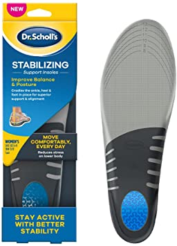 Dr. Scholl's Stabilizing Support Insole with Motion Control, Improves Posture, Arch Support and Balance (Women's 6-10)