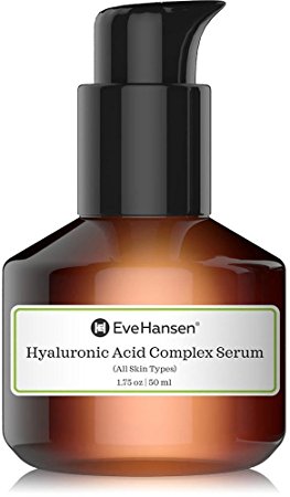 Hyaluronic Acid Complex Serum - NATURAL & ORGANIC INGREDIENTS! Anti Aging Skincare. Hydrating, moisturizing, & brightening face serum used as skin toner, plumper, & wrinkle filler. Vegan!