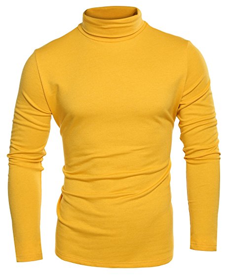 Coofandy Mens Casual Basic Thermal Turtleneck Slim Fit Pullover Thermal Sweaters