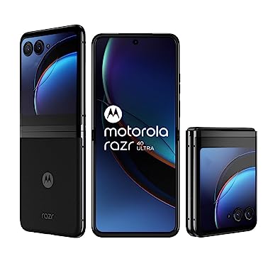 Motorola razr 40 Ultra (3.6" External AMOLED Display, 6.9" AMOLED 165Hz Display, 32MP Selfie Camera, 30W TurboPower Charging, Android 13, 8/256GB), Infinite Black