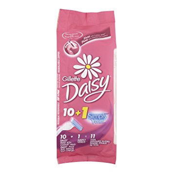 Gillette Daisy Comfort Hold Pivot Disposable Womens Razor 10 Count   1 Free Simply Venus Pink Womens Razor