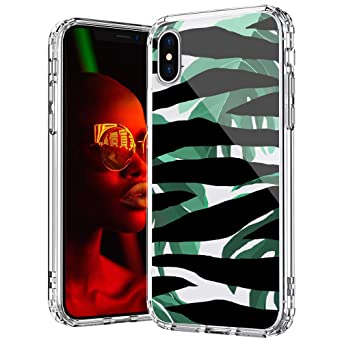 MOSNOVO iPhone X Case, iPhone Xs Case Clear, Zebra Stripes Pattern Printed Clear Design Transparent Plastic Hard Back Case with TPU Bumper Protective Case Cover for iPhone Xs/iPhone X