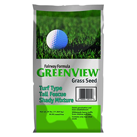 GreenView Fairway Formula Grass Seed Turf Type Tall Fescue Shady Mixture, 25 lb Bag