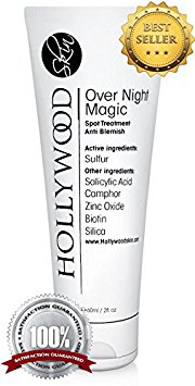 Over Night Magic - With Salicylic acid and sulfur. Spot treatment that's 4x STRONGER than the regular acne treatments. 60 ml