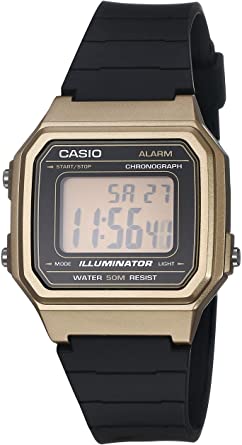 Casio Men's Quartz Resin Strap, Black, 23.6 Casual Watch (Model: W-217HM-9AVCF)