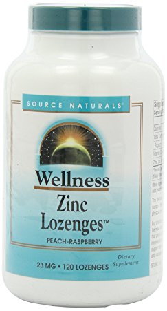 Source Naturals Wellness Zinc Lozenges 23mg, 120 Tablets