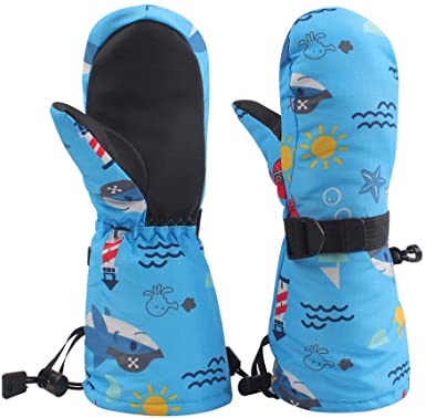 Winter Kids Waterproof Gloves for Boys Girls Snow Ski Toddler Baby Mittens Outdoor for Infant Teens 1-5T