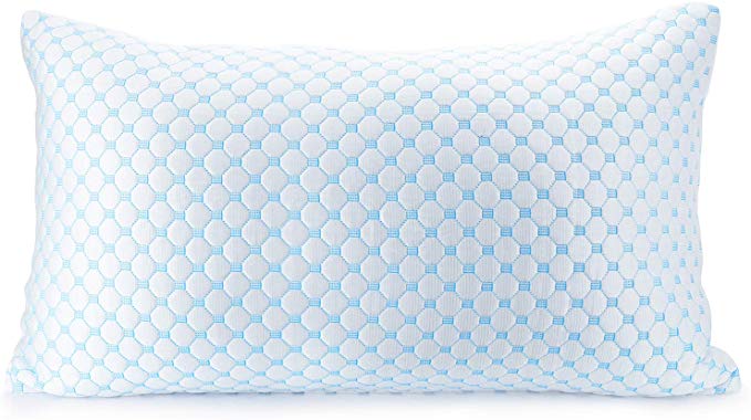 The Cooling Pillow with Ice Cool Technology – Gel Infused Cooling Pillow – Reversible Multi-Use Cool to Velvety Soft King Bed Pillow – Custom Adjustable All Side Sleepers Bed Pillow – King 18” X 36”