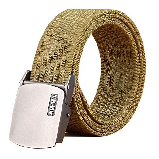 FAIRWIN Tactical Web Belt for Men, Military Style Nylon CQB Riggers Belt with D-ring/Buckle
