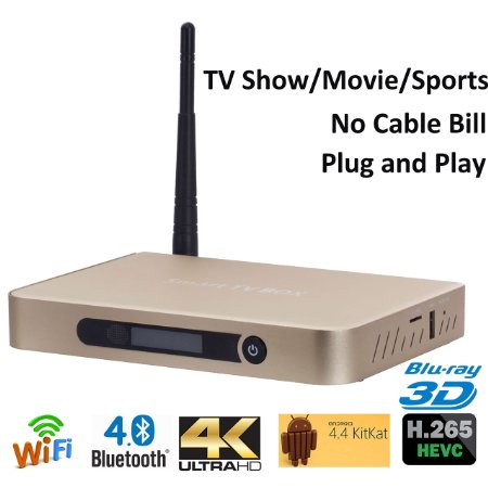 MEGACRA T9 Smart TV Box with Free Latest Live Show/Movie/Sports, Pre-installed Kodi 16.0 Watch Any TV Programs TV Streaming Media Player