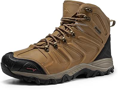 NORTIV 8 Men's Ankle High Waterproof Hiking Boots Outdoor Lightweight Shoes Trekking Trails Armadillo