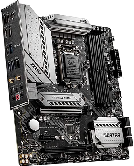 MSI MAG B460M MORTAR ARSENAL GAMING Motherboard (10th Gen Intel Core, LGA 1200 Socket, SLI/CF, Double Slot M.2, 2.5G LAN, DP/HDMI)