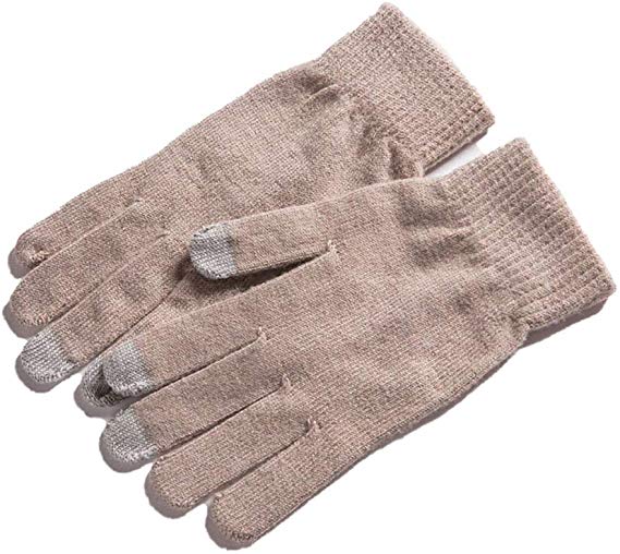 YXDDG Women's Full Finger Gloves Unisex Cable Knit Winter Warm Anti-Slip Touchscreen Texting Gloves