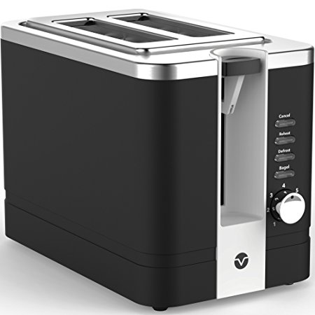 Vremi 2 Slice Toaster (Black)