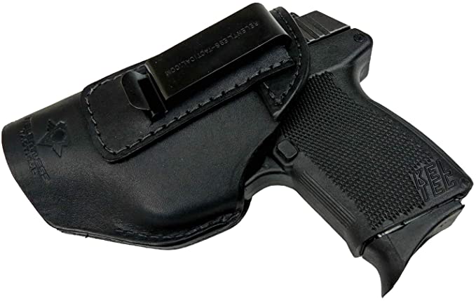 Relentless Tactical he Defender Leather IWB Holster - Made in USA - Fits Glock 42 & 43 | Sig P365 | Ruger LC9, LC9s | Kahr CM9, MK9, P9 | Springfield Hellcat and More -