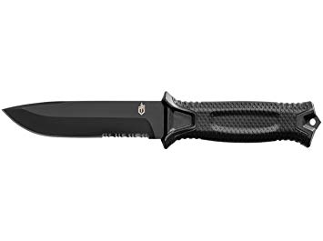 GERBER Unisex's Strong Arm Serrated Fixed Blade Knife-Black, 12.2 cm