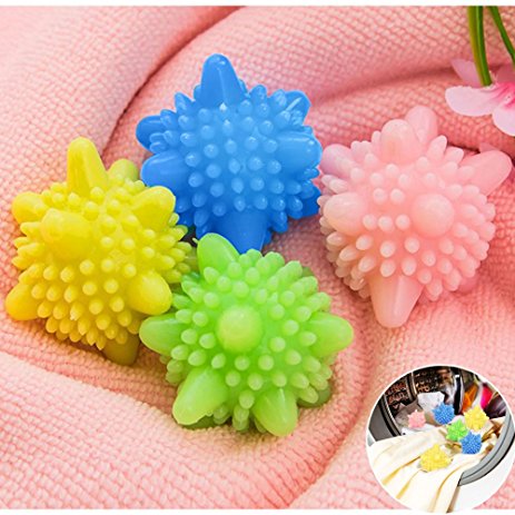 HaloVa Laundry Balls, Solid Colorful Washing Ball, Eco-friendly and Reusable, Decontamination helper, Anti Clothes winding, Set of 25