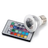 HDE Remote Control Color Changing 16 LED E27 Light Bulb with RC