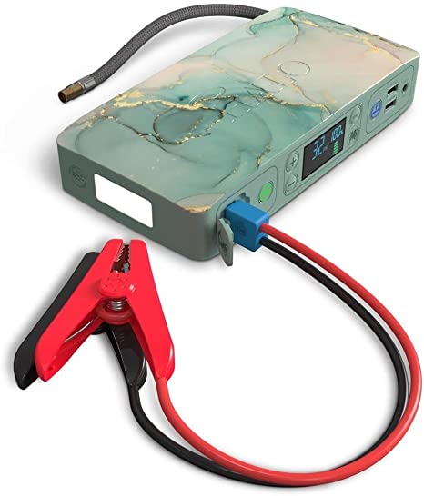 HALO Bolt Air  with AC Inverter, Portable Vehicle Jump Starter, Air Compressor, & Power Bank, Aloe