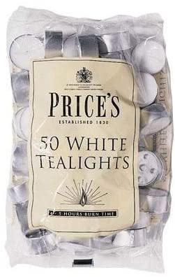 Price's Candles White 50 Tea Lights