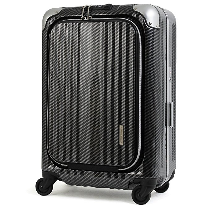 Enkloze X1 Carbon Carry-On 21" 100% Polycarbonate Spinner - TSA Approved Latch Lock w/ Keys, Quick Access Laptop Pocket w/ TSA Combo Lock - Frequent Business Traveler