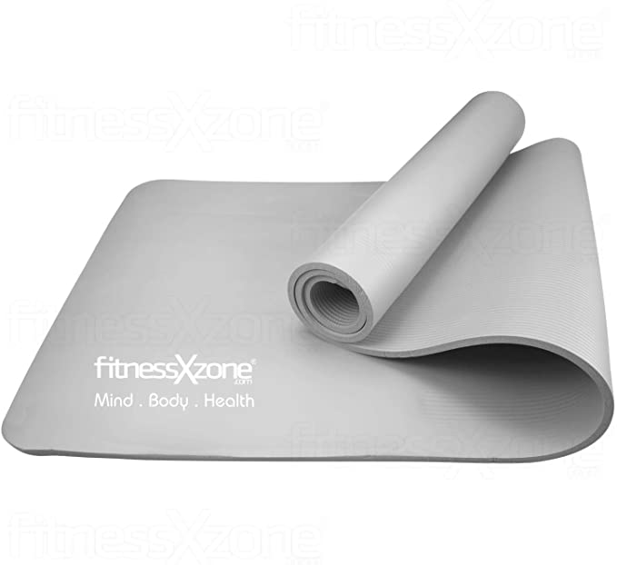 fitnessXzone Yoga Mat - Exercise Fitness Workout Physio Pilates Festivals Camping Gym Non Slip Extra Thick 10mm