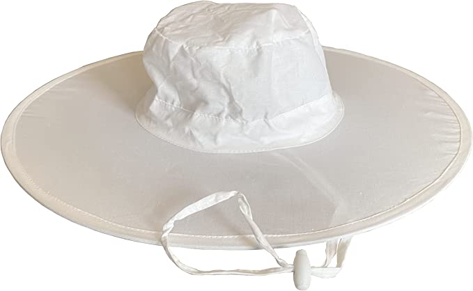 Twist-and-Fold Hat Women's Foldable Cotton Sun Hat, 18 in Diameter Brim