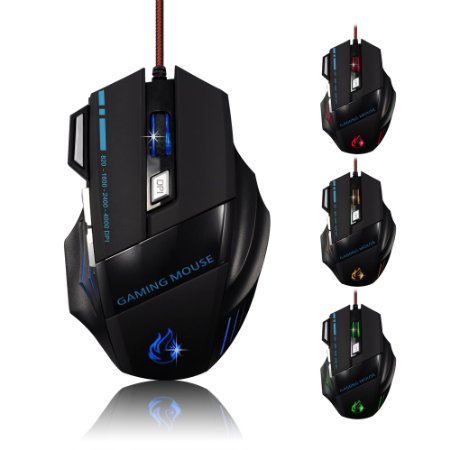 ZhiZhu 7 Button LED Optical USB Wired Gaming Mouse