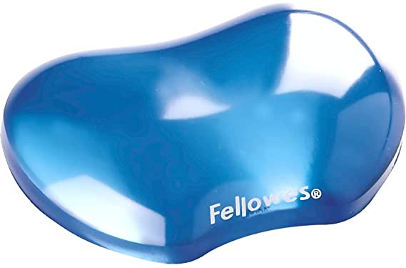 Fellowes Blue Crystal Gel Flex Rest Transparent Mini Wrist Rest