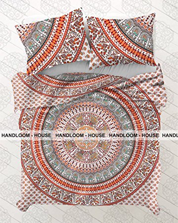 Indian Duvet Doona Cover Comforter Mandala Hippie Bohemian Queen Size Quilt Coverby Handloom House