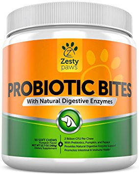 Probiotic Supplements for Dogs - With Digestive Enzymes   Prebiotics & Probiotics - Anti Pet Diarrhea and Constipation Aid for Better Digestion