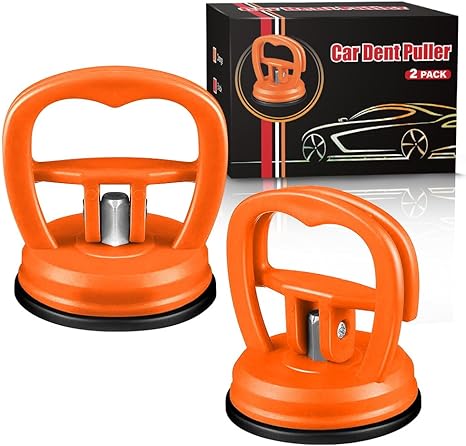 Car Dent Puller, 2PCS Car Dent Remover Tools for Car Dent Repair, Glass, Screen, Tiles & Objects Moving, Orange